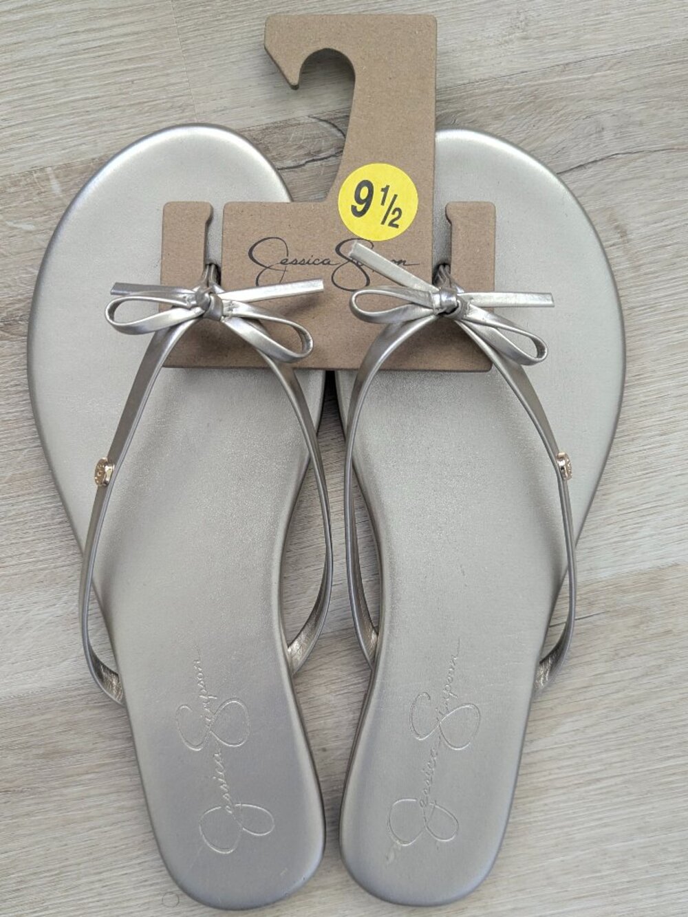 Gold Thong Sandals